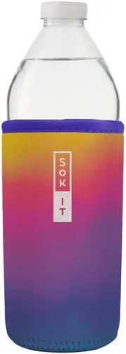 Miniatura 9 de Sok It BotlSok Funda para botella de agua con cubierta de neopreno aislante (Floral abstracto, se ajusta a CamelBak o Nalgene de 12 onzas)