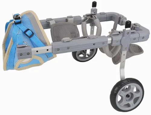 Silla de ruedas para perro de 2 ruedas para pata trasera, carrito de ayuda para caminar para perros pequeños, medianos y grandes, ajustable, para