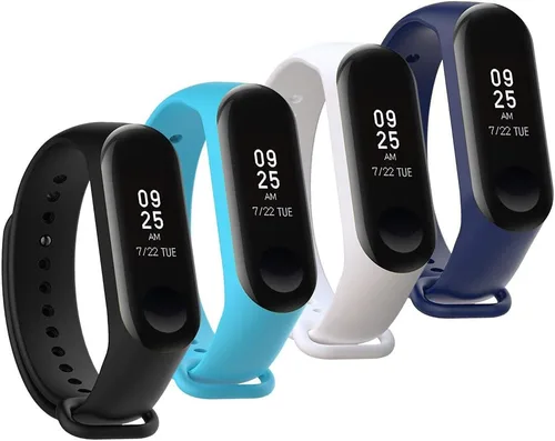 Para Mi Band 4 Correa/Mi Band 3 Correa Reemplazo Xiaomi Mi Band 4 Smart Watch Correa de muñeca Bandas para Mujeres Hombre Xiaomi band 3 Negro azul