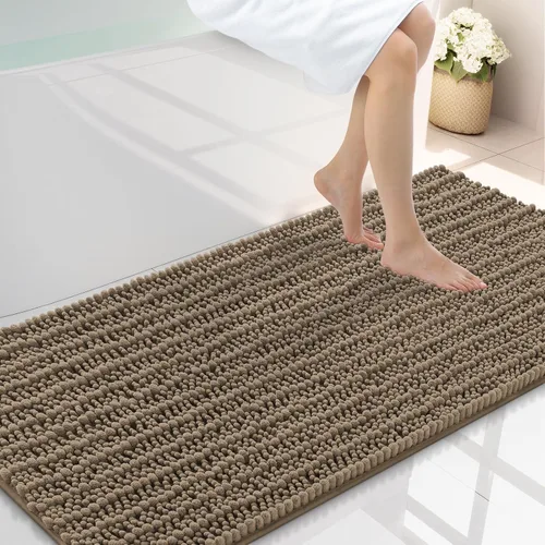 Miniatura 345 de Smiry Alfombras de Baño 24x16 pulgadas, Alfombras de Baño de Chenilla Extra Suaves y Absorbentes, Respaldo de Goma Antideslizante, Lavable a Máquina