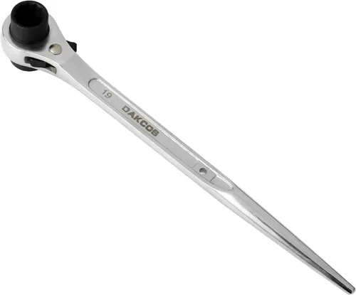 Miniatura 11 de DAKCOS 2 Piezas 19 mm×22 mm O 3/4"×7/8" 12 Puntos Llave de Trinquete de Doble Extremo con Enchufe de Andamio Spud, Negro