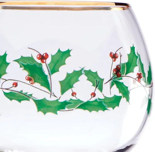 Miniatura 4 de Lenox Vasos altos con diseño navideño, copas para vino, Set de 4, 16 onzas, Transparente