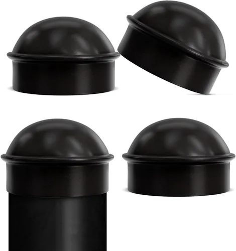 VIVIDA Tapas para postes de eslabones de cadena de 2-3/8 pulgadas, tapas de poste de valla de eslabones de cadena negra, para poste de 2-3/8