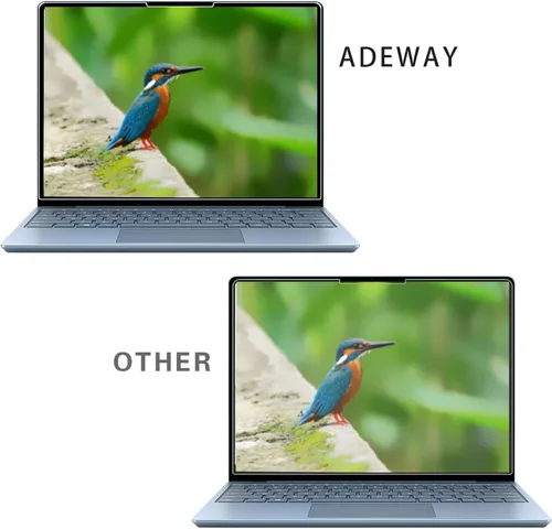 Miniatura 3 de Adeway Protector de pantalla de vidrio templado para Surface Laptop Go 2 de 12.4 pulgadas 2022, dureza 9H, resistente a arañazos, transparente HD