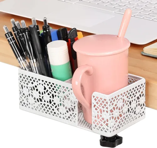 Miniatura 9 de Organizador de Escritorio con Clip para Escritorio Portavasos Portalápices para Almacenamiento de Escritorio Bebidas Soporte para Teléfono