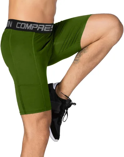 Miniatura 4 de Holure - Pantalones cortos de compresión para hombre, 3