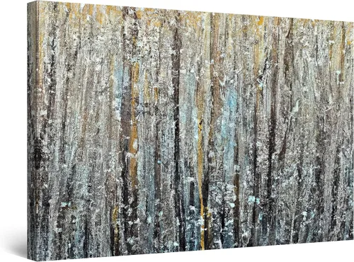 Miniatura 55 de Startonight Lienzo decorativo abstracto para pared, pintura del árbol de la vida amarillo, impresión grande estirada, moderna para dormitorio o sala