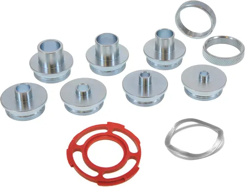 Miniatura 2 de Milescraft Juego de bujes metálicos 1228 – 11 piezas – Juego de guía de plantillas de enrutador – Compatible con subbases de enrutador estilo cable