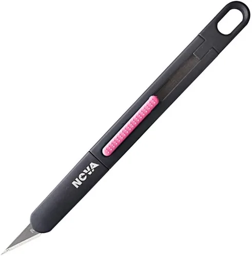 Cuchillo de precisión para manualidades y hobby Nova, cortador de seguridad premium para recortar, deshebrar vinilo y arte, diseño plano innovador