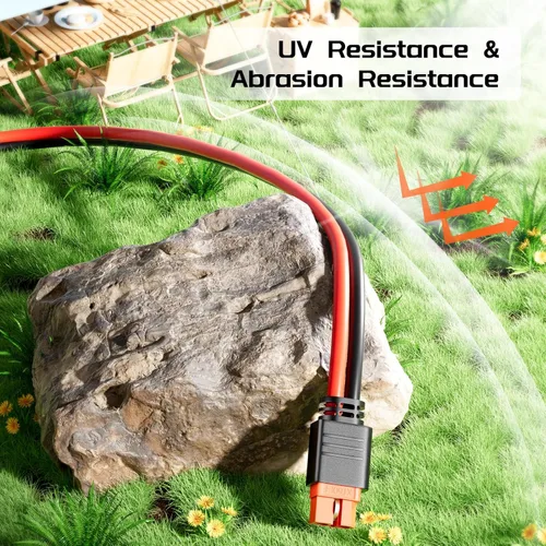 Miniatura 9 de Bateria Power Cable de conector XT60i de 10 AWG, calibre 10, 25 pies, cable de extensión solar a XT60i para panel solar plegable de RV, estación