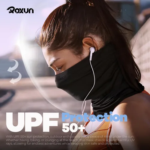 Miniatura 4 de ROXUN Paquete de 4 Polainas para Cuello, Bufanda con Protección UV, Máscara Facial Transpirable y Refrescante, Bandana para Senderismo