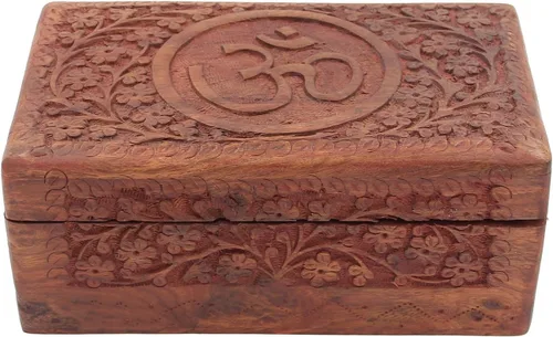 Miniatura 13 de KayJayStyles - Caja de almacenamiento de madera para la joyería, tallada a mano Yin Yang