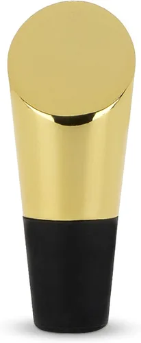 Viski Tapón para botella de vino de acero inoxidable pesado, acabado dorado con base de silicona suave al tacto, tapón de vino, conservador de vinos