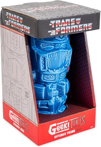 Miniatura 2 de Geeki Tikis Transformers Optimus Prime - Taza de cerámica de 18 onzas, color azul, talla única
