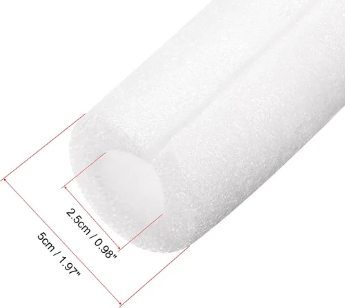 Miniatura 2 de uxcell Tubo de espuma aislamiento de tubería cubierta de protección contra congelación 3.28 pies de longitud 0.98 pulgadas ID 1.97 pulgadas OD Kits