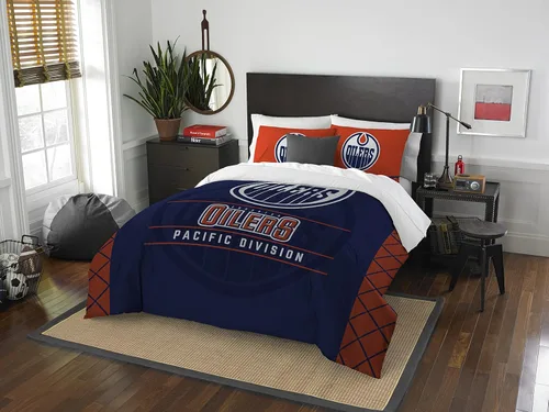 Miniatura 19 de Juego de edredón y funda de almohada para cama individual o matrimonial/queen, con licencia oficial de la NHL