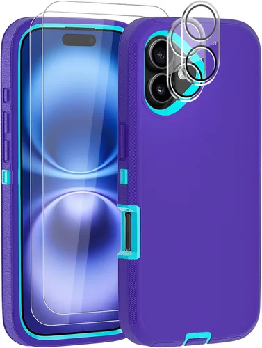 Miniatura 9 de Funda para iPhone 12 Mini con funda de clip para cinturón y 2 protectores de pantalla, funda de protección completa resistente de grado militar a
