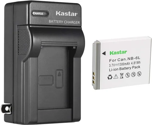 Kastar Batería NB-6L (paquete de 1) + cargador para Canon PowerShot D10, D20, S90, S95, S120, SD770, SD980, SD1200, SD1300, SD3500, SD4000, SX170,