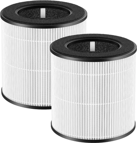 Miniatura 18 de Filtro de repuesto HE401 para purificador de aire Shark 4 compatible con purificador de aire con ventilador Shark 4 HE400, HE401C, HE401NP, HE402