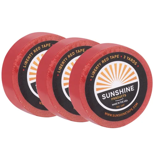 Miniatura 29 de Sunshine Tape Paquete de 3 rollos de cinta adhesiva para peluca, 3/4 pulgadas x 36 yardas, doble cara, grado médico, cinta de tupé y peluca