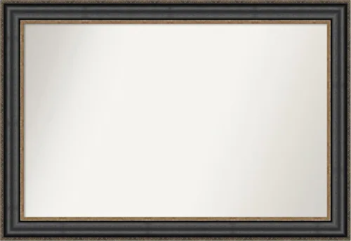 Miniatura 355 de Amanti Art Espejo personalizado, espejo de baño negro puente, espejo de pared o espejo de tocador de baño sobre el fregadero (26 x 26 pulgadas)