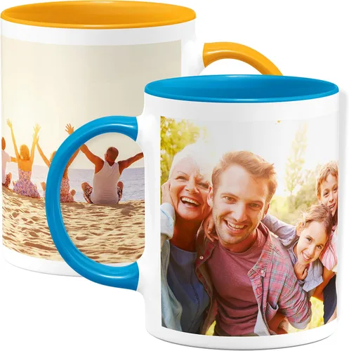 Miniatura 12 de Taza de café con foto personalizada, 11 onzas, color negro, con imagen envolvente, texto, taza de cerámica personalizada con imagen, taza