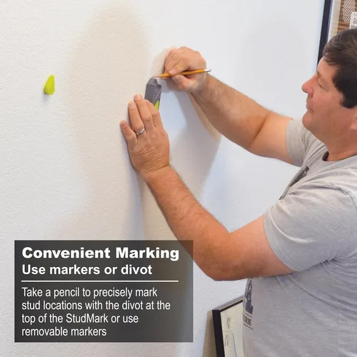 Miniatura 5 de Calculated Industries 7310 StudMark - Buscador de pernos magnéticos con 2 marcadores magnéticos extraíbles, encuentra y marca hasta 3 ubicaciones