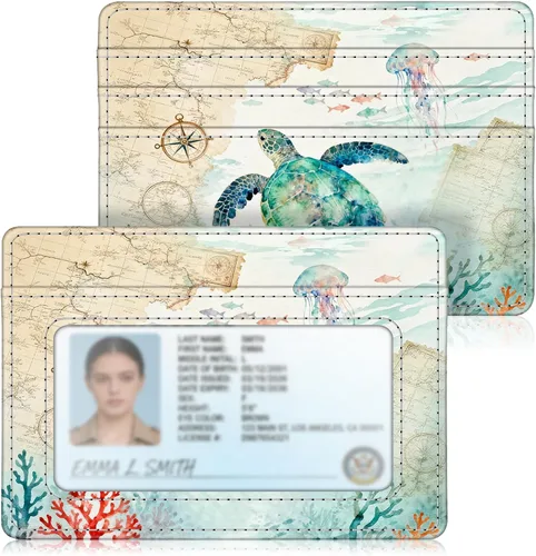Miniatura 22 de Fintie Billetera delgada y minimalista para bolsillo frontal, con bloqueo RFID, tarjetero y ventana de identificación, para hombre o mujer