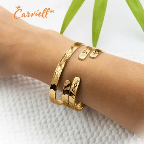 Miniatura 2 de Carviell Pulseras grabadas para mujer, inspiradoras, amistad, amor, mamá, hija, hermana, cristiana, graduación, conmemoración y regalos de boda, más