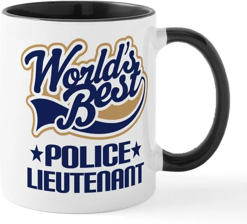 Miniatura 80 de CafePress Taza de café de cerámica de 11 oz (11.0 fl oz) de Police Mom