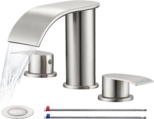 Miniatura 10 de Ultimate Unicorn Grifo de Baño para Lavabo Dorado Cepillado, Grifo de Lavabo de Baño de 4 Pulgadas para 3 o 2 Agujeros, Grifos de Cascada de 2 Oro