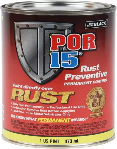 POR-15 Revestimiento preventivo de óxido, detiene el óxido y la corrosión permanentemente, barrera protectora antioxidante, no porosa, 16 onzas