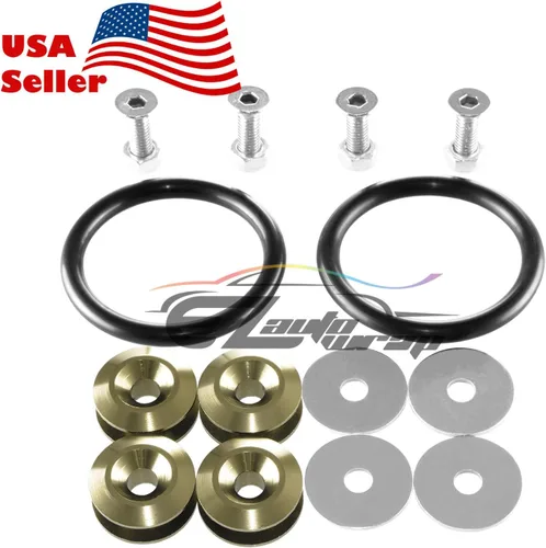 Miniatura 2 de EZAUTO WRAP Sujetadores de liberación rápida de parachoques de bronce para parachoques de coche, kit de tapas de escotilla de guardabarros