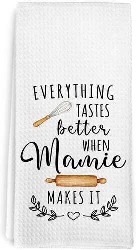 Miniatura 25 de Gigi - Toallas de cocina para el día de la madre, regalos de cumpleaños, para mujeres, abuelas de nietos, nietos, todo sabe mejor cuando Gigi lo