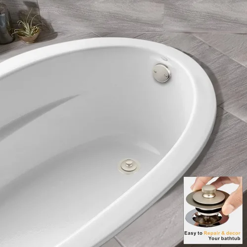 Miniatura 3 de Artiwell Tapón universal de drenaje de baño y tapa de elevación y giro, tapón de drenaje de bañera, reemplaza la elevación y giro, desagües