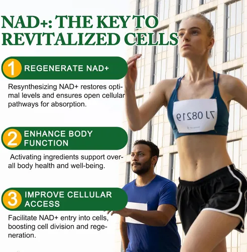 Miniatura 2 de Suplemento NAD, ribósido de nicotinamida NAD, liposoma alternativa NAD extra fuerte, Boost NAD y resveratrol + para mujeres y hombres, energía