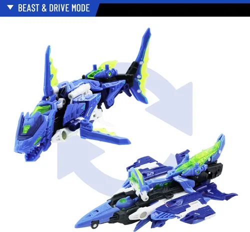 Miniatura 2 de 52TOYS Beastdrive BD-02 Hydro Bullet Shark - Figura de acción de juguete de deformación, juguetes de conversión en vehículo y bestia, regalo