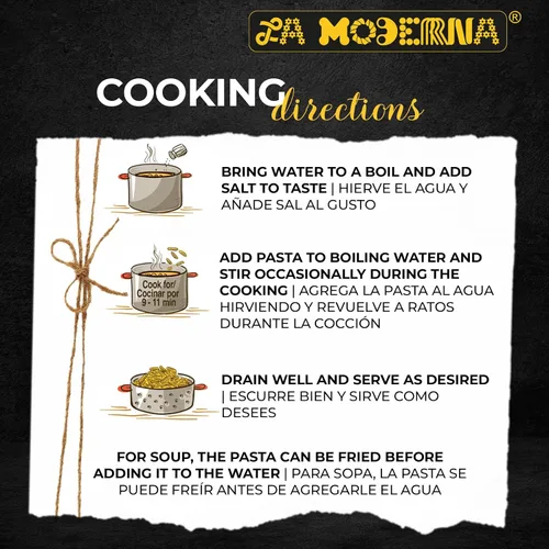 Miniatura 8 de LA MODERNA, Cavatappi Tornillos Pasta, 16 onzas (paquete de 1) Sémola de trigo duro enriquecida Kosher, sin OMG, hierro y fortificada