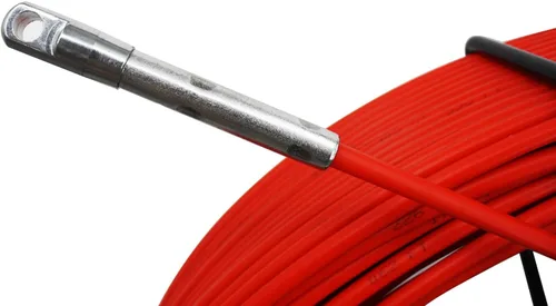 Miniatura 7 de 8MM 450FT Cable de alambre de fibra de vidrio Barra continua de fibra de vidrio Cable de cinta de fibra de vidrio Rod de alambre con rueda de jaula