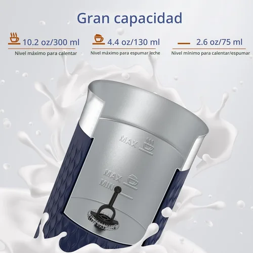 Miniatura 4 de SIMPLETASTE Espumador de leche, vaporizador de leche eléctrico 4 en 1, máquina automática de espuma caliente y fría y calentador de leche para café