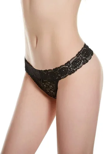 Miniatura 2 de ZBORH Ropa interior sexy de encaje para mujer de nailon hipster transparente paquete de 5