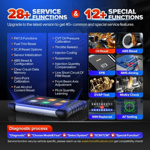 Miniatura 5 de Autel Escáner MaxiCOM MK808BT PRO: Actualización 2026 de MK808S MX808S MK808Z Herramienta de diagnóstico bidireccional, 2.0 BT Ver. de MK900 MX900