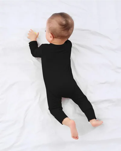 Miniatura 7 de GUISBY Mameluco sin pies para bebé, pijama de rayón con cremallera de 2 vías con manga larga