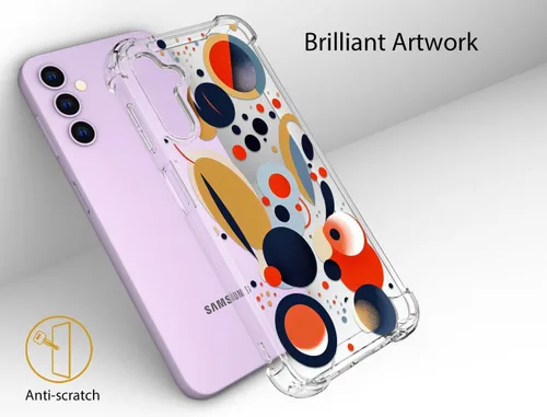 Miniatura 3 de Compatible con Samsung Galaxy S23 - Funda transparente para mujeres y niñas, diseño transparente (formas geométricas de arte abstracto)