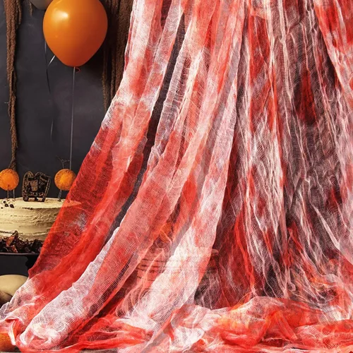 Miniatura 8 de NEBURORA Tela espeluznante de Halloween de 200 x 85 pulgadas para decoración de fiesta de casa embrujada para Halloween, decoración de habitación