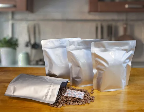 Miniatura 8 de PackFreshUSA: Paquete de 100 bolsas de Mylar de 7 mil cuartos, absorbentes de oxígeno de 200 cc, esquinas redondeadas, guía de almacenamiento
