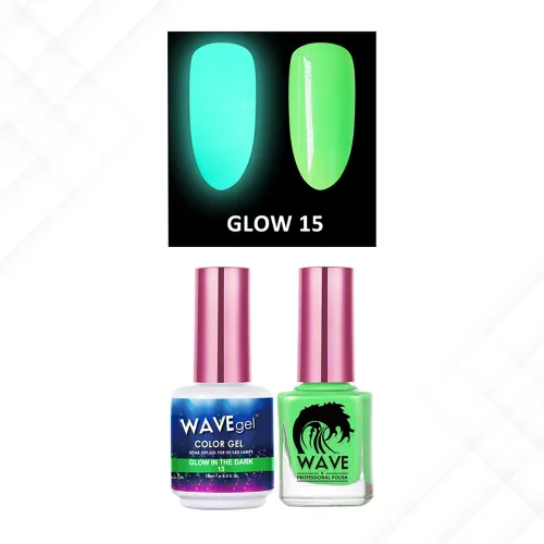 Miniatura 5 de Wavegel WAVEGEL - Juego de gel y esmalte de uñas a juego - Brilla en la oscuridad - # 01