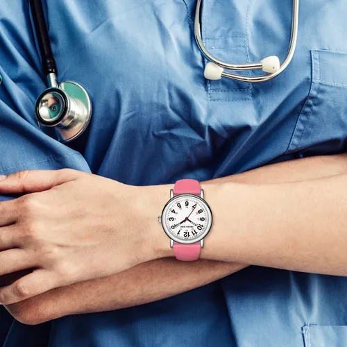 Miniatura 8 de GOLDEN HOUR Reloj de enfermera impermeable para profesionales médicos, estudiantes, mujeres y hombres, esfera luminosa de fácil lectura, 24 horas