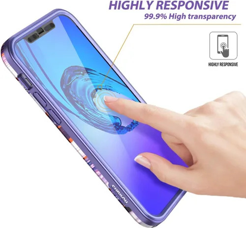 Miniatura 3 de SURITCH Funda de mármol para iPhone 12/iPhone 12 Pro, protector de pantalla integrado, protección de cuerpo completo, a prueba de golpes