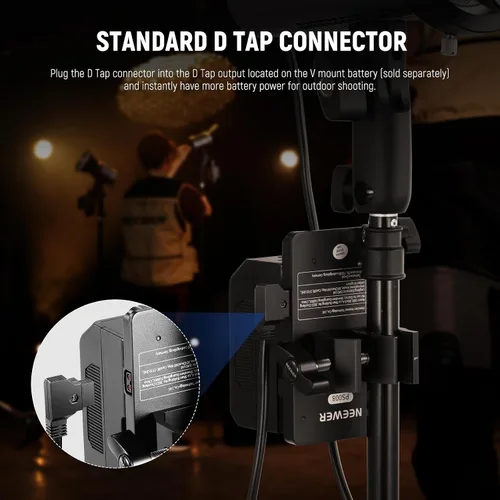 Miniatura 3 de NEEWER D Tap macho a 3 pines XLR hembra cable de alimentación 6 pies/5.9 ft para iluminación de video continuo por baterías de montaje en V, solo